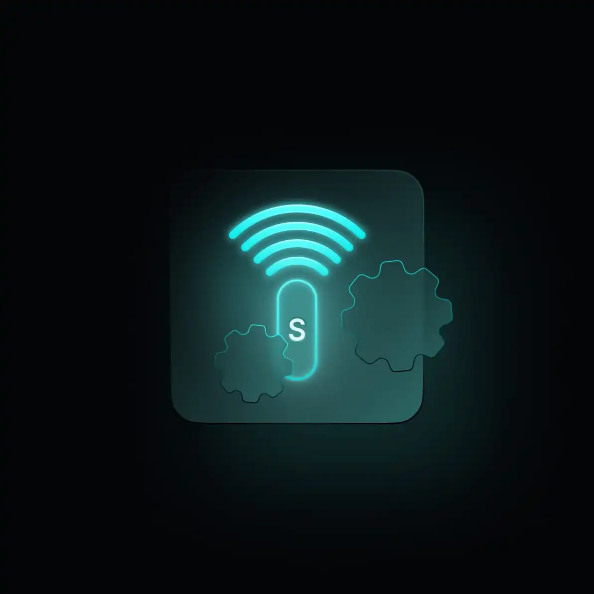 Leuchtendes S-Icon als Sensor